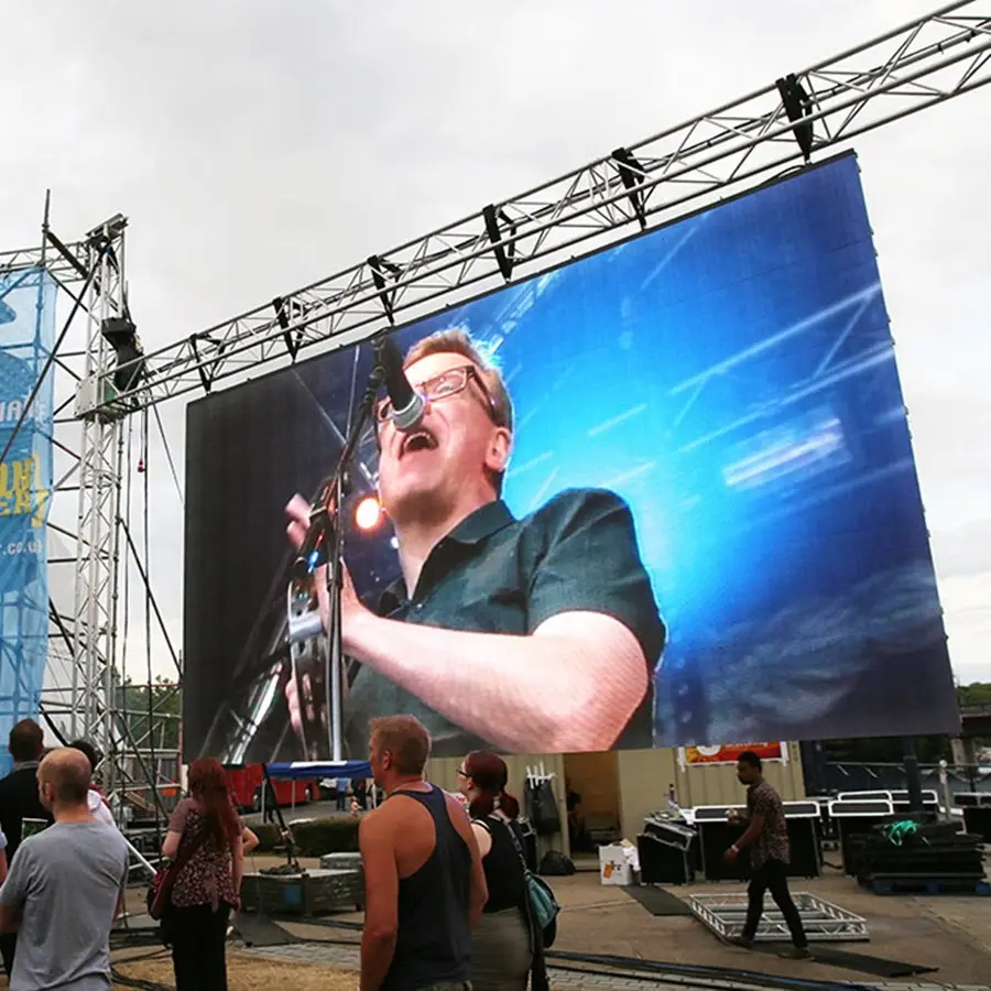 Écran à affichage LED de location de mur vidéo étanche IP65 polychrome P3.91 P4.81 HD pour l'étape